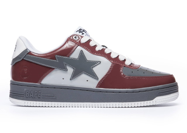 Sneakerek és cipők BAPE Bape Sta Nostalgic "Burgundy Grey" Burgundia | 1I80-191-006/1I80-291-006