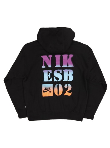 Sweatshirt Nike SB Stencil Hoodie Fekete | FQ2194-010