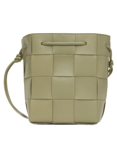 Válltáskák Bottega Veneta Small Cassette Cross-Body Bucket Bag Zöld | 680218 VCQC4