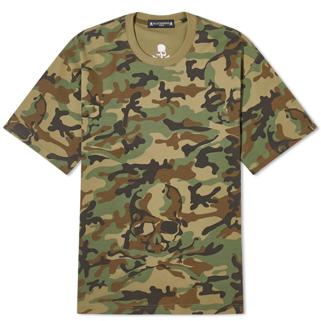 Póló Mastermind WORLD Skull Camo T-Shirt Zöld | MW24S12-TS077-WDL