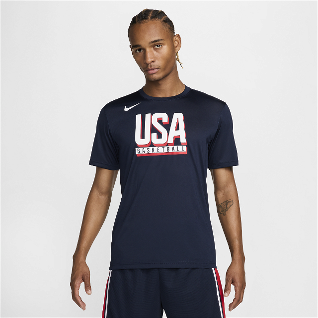 Póló Nike USA Practice Basketball Tee Sötétkék | FQ3628-451