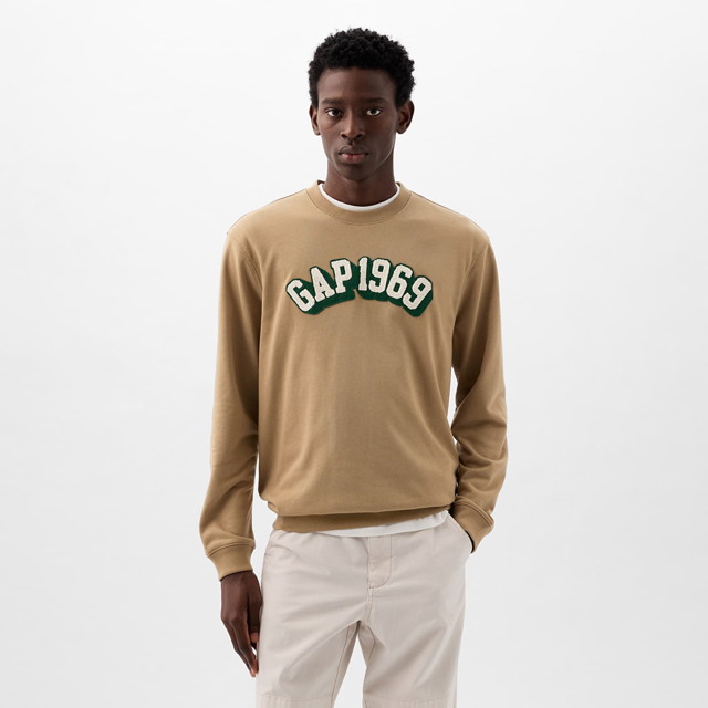 Sweatshirt GAP Logo Crewneck Sweatshirt Perfect Khaki Zöld | 829103-08