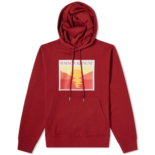 Sweatshirt MAISON KITSUNÉ Maison Kitsuné Sunset Postcard Hoodie 
Piros | MM00712KM0129-P656