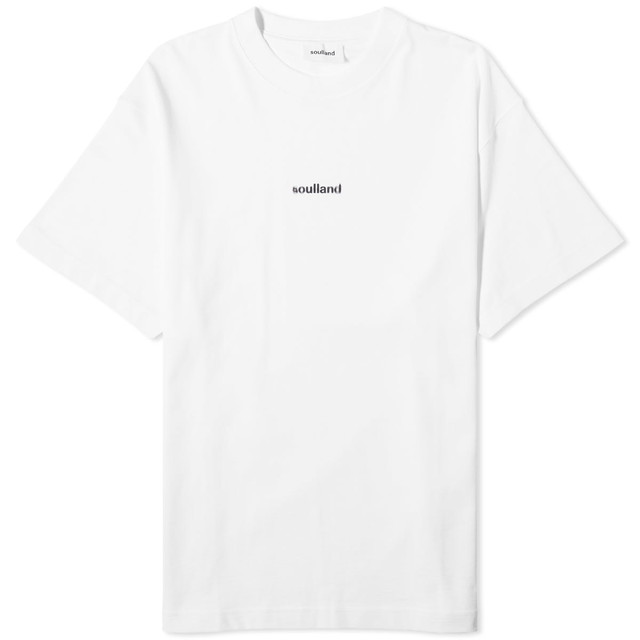 Póló Soulland Kai Blur T-Shirt Fehér | 41072-1063-WHT