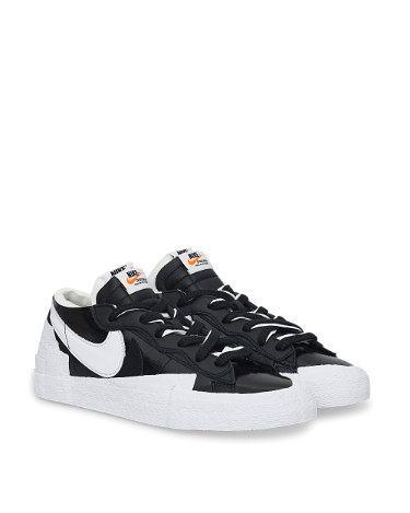 Sneakerek és cipők Nike sacai x Blazer Low "Black Patent" Fekete | DM6443-001, 4