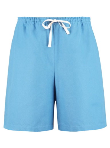 Rövidnadrág Gucci Ciel de Nuit Animal Taped Cotton Shorts Kék | 659825 ZAGP5 4371