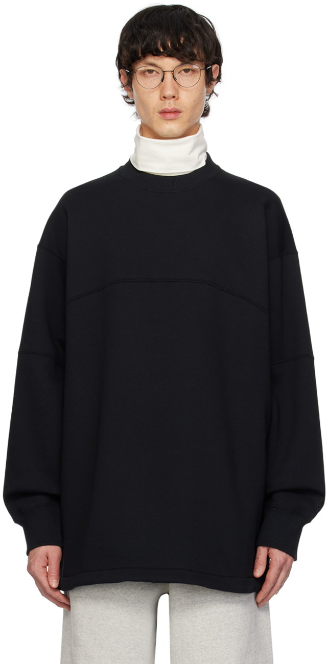 Sweatshirt Jil Sander Paneled Sweatshirt Fekete | J22GU0118 J20128