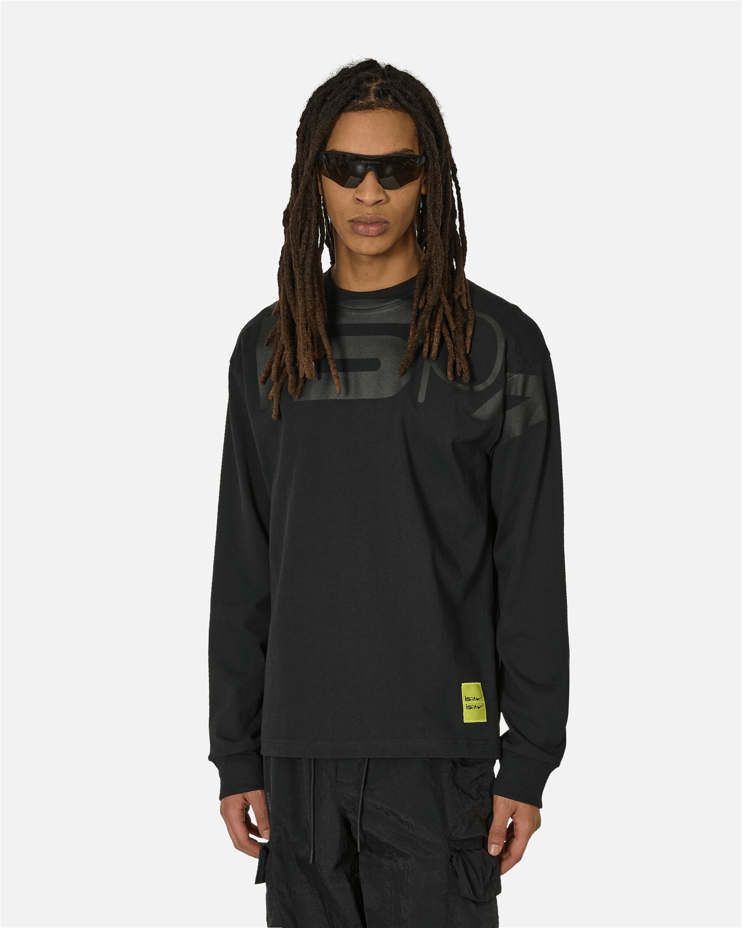 Póló Nike ISPA Longsleeve T-Shirt Black / Black Fekete | FJ7374-010, 1