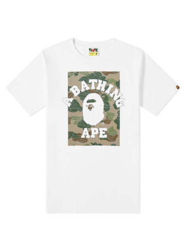 Póló BAPE Layered Line Camo College T-Shirt Fehér | 001TEJ801031M-WHT