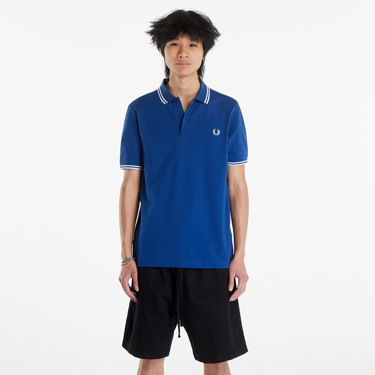 Pólóingek Fred Perry Twin Tipped Shirt Shdcob/Snow white/Light ice Kék | M3600 V29, 0