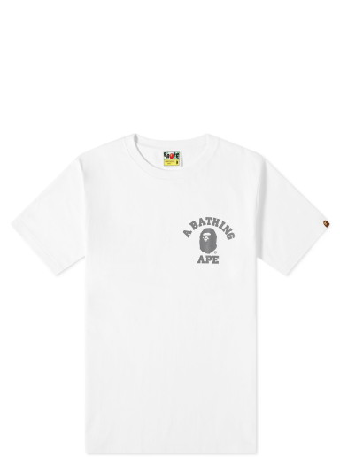 Póló BAPE Speed Racer College ATS T-Shirt White/Black Fehér | 001TEJ301038M-WHTBLK