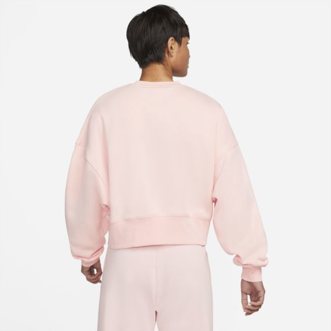Sweatshirt Nike Sportswear Collection Essentials Oversized Fleece Crew Sweatshirt Rózsaszín | DJ7665-610, 1
