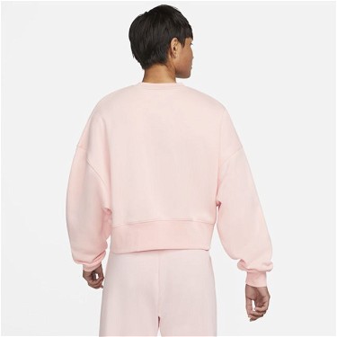 Sweatshirt Nike Sportswear Collection Essentials Oversized Fleece Crew Sweatshirt Rózsaszín | DJ7665-610, 1