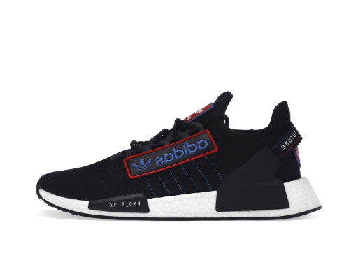 Sneakerek és cipők adidas Originals NMD R1 V2 Black Logo Patch Fekete | GX6266