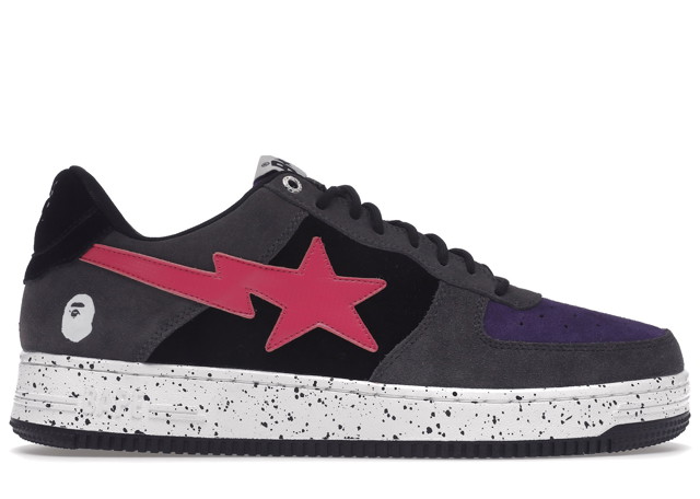 Sneakerek és cipők BAPE Bape Sta "Black Grey Pink Suede" Szürke | 1I20-191-008/1I20-291-008