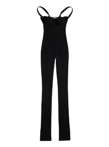 Overall Jacquemus La Combinaison Fitted Jumpsuit Fekete | 231PA044-1328-990
