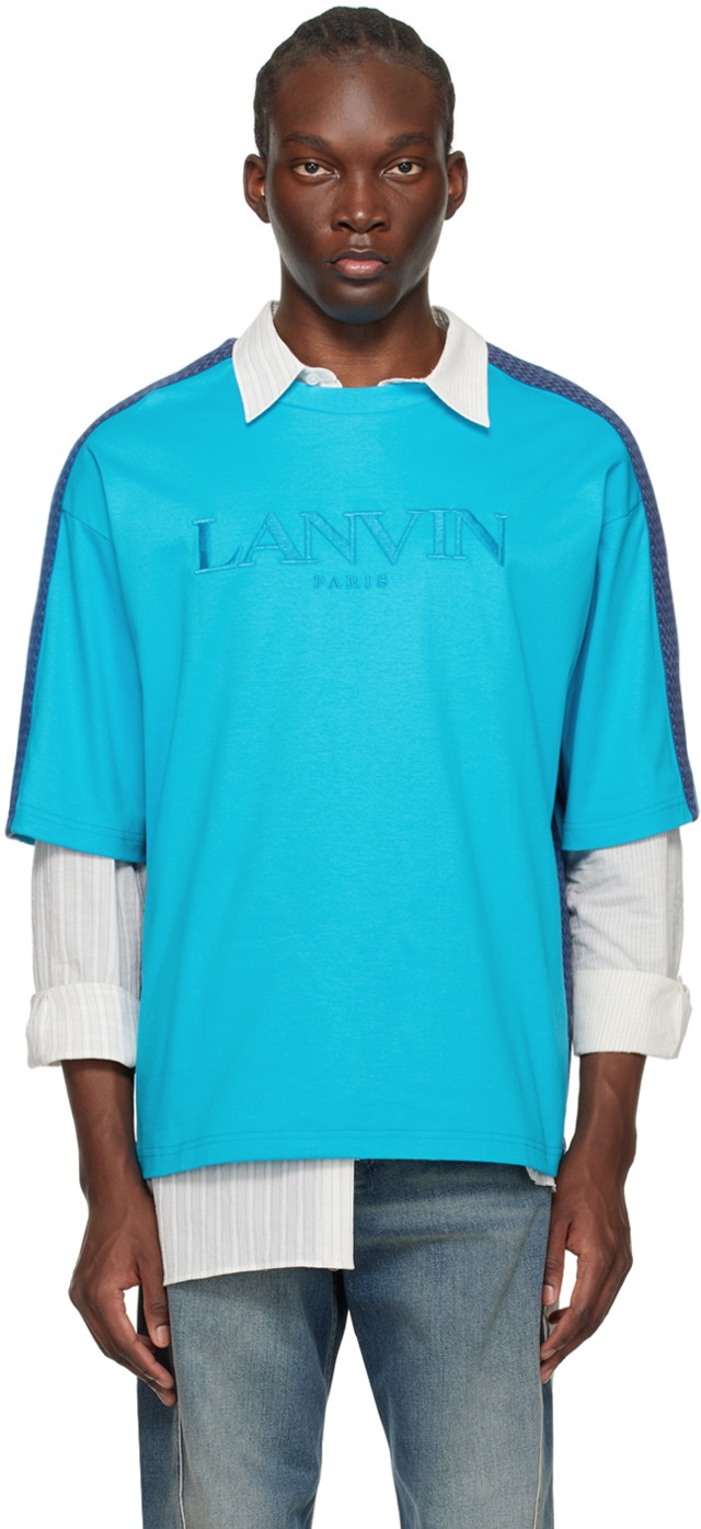 Póló LANVIN Side Curb T-Shirt Kék | RM-TS0026-J196-P24