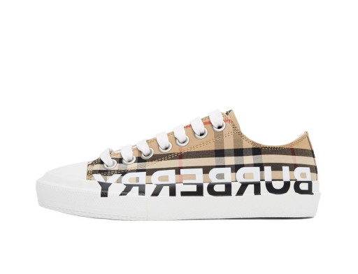 Sneakerek és cipők Burberry Beige Logo Check Larkhall Sneakers Bézs | 8024301