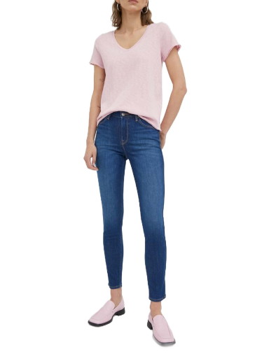 Farmer Lee ® Scarlett High Jeans Sötétkék | L626GUD38