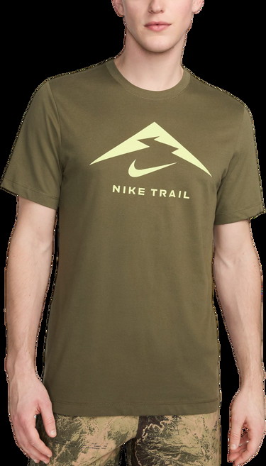 Póló Nike M NK DF TEE TRAIL LOGO Zöld | fq3914-222, 0