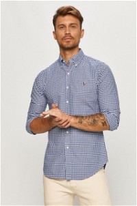 Custom-Fit Oxford Checked Shirt