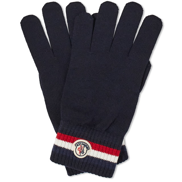 Kesztyű Moncler Tricolour Logo Gloves Sötétkék | 3A000-A9575-03-742