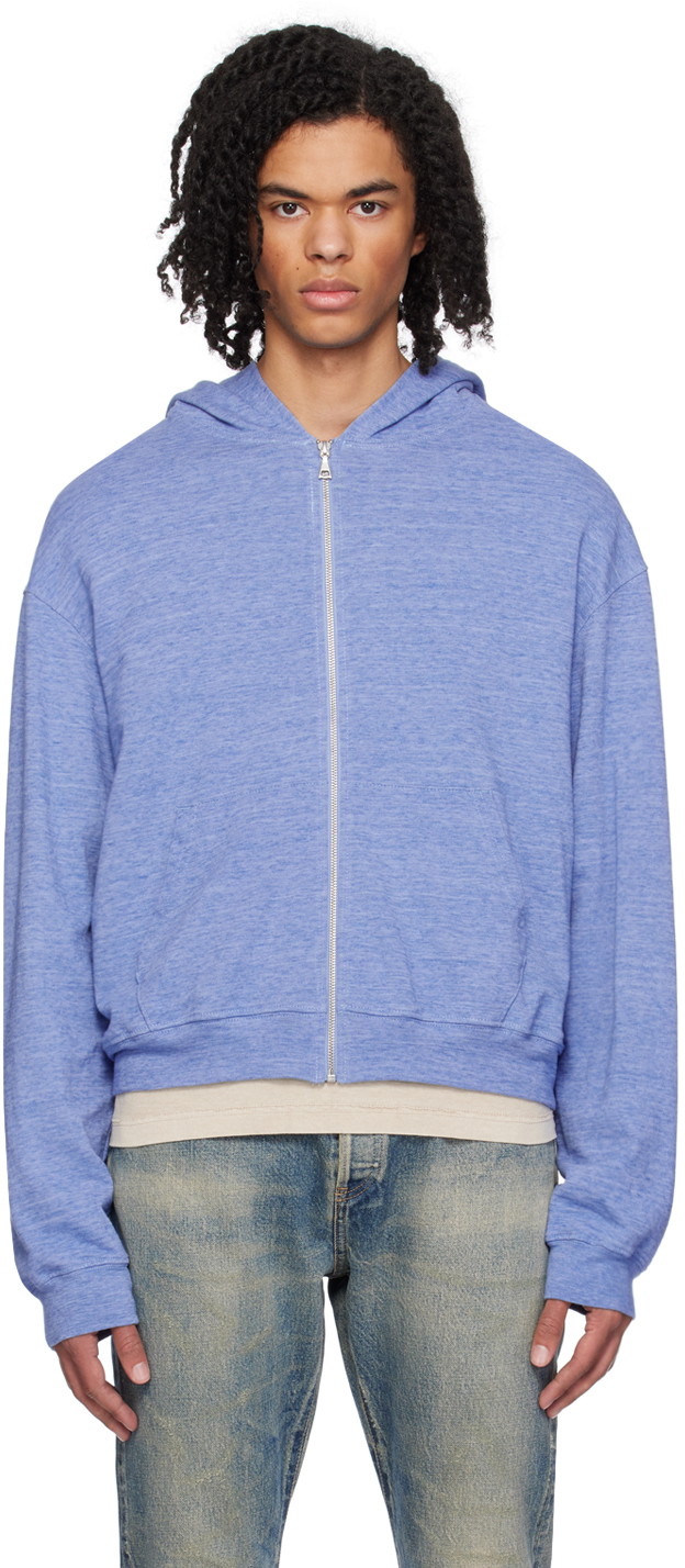 Sweatshirt John Elliott Vintage Melange Hoodie Kék | B264A3640A