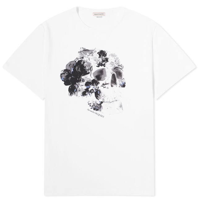 Póló Alexander McQueen Dutch Flower Skull T-Shirt Fehér | 781994-QTABE-0909