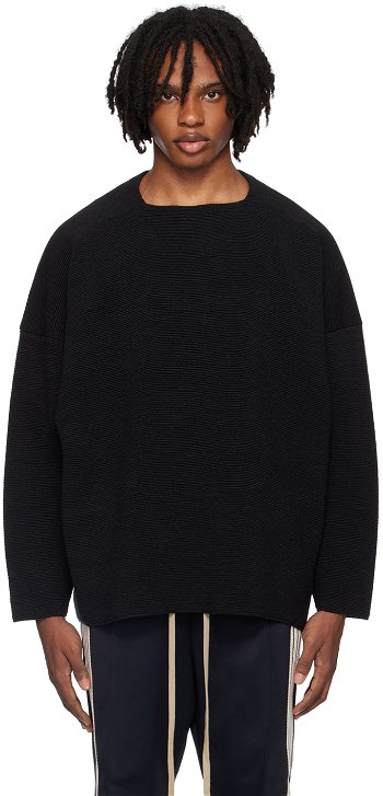 Fear of God Black Dropped Shoulder Sweater FG820-2302WCB