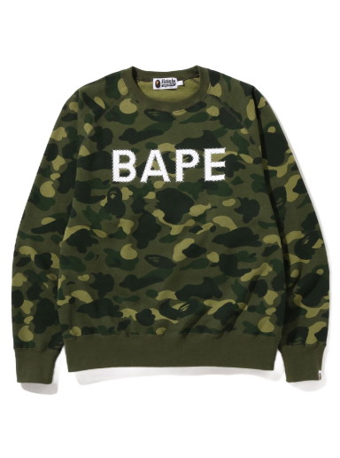 Pulóver BAPE Color Camo Crystal Stone Relaxed Fit Crewneck Zöld | 1I80-113-008