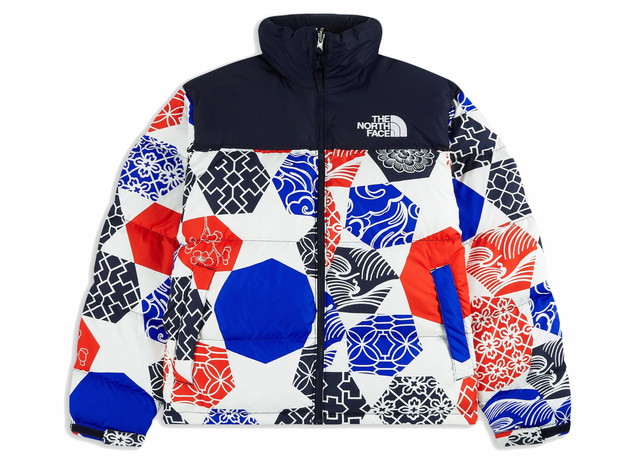 Puff dzsekik The North Face 1996 Retro Nuptse IC Geo Print Blue Sötétkék | NF0A5IX43H1