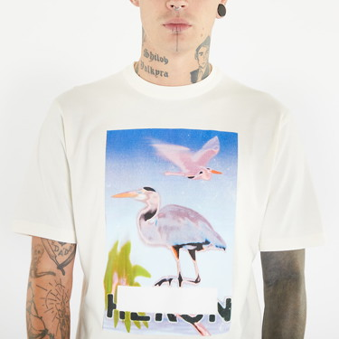 Póló HERON PRESTON Censored Heron T-Shirt Fehér | HMAA032F23JER0030437, 2