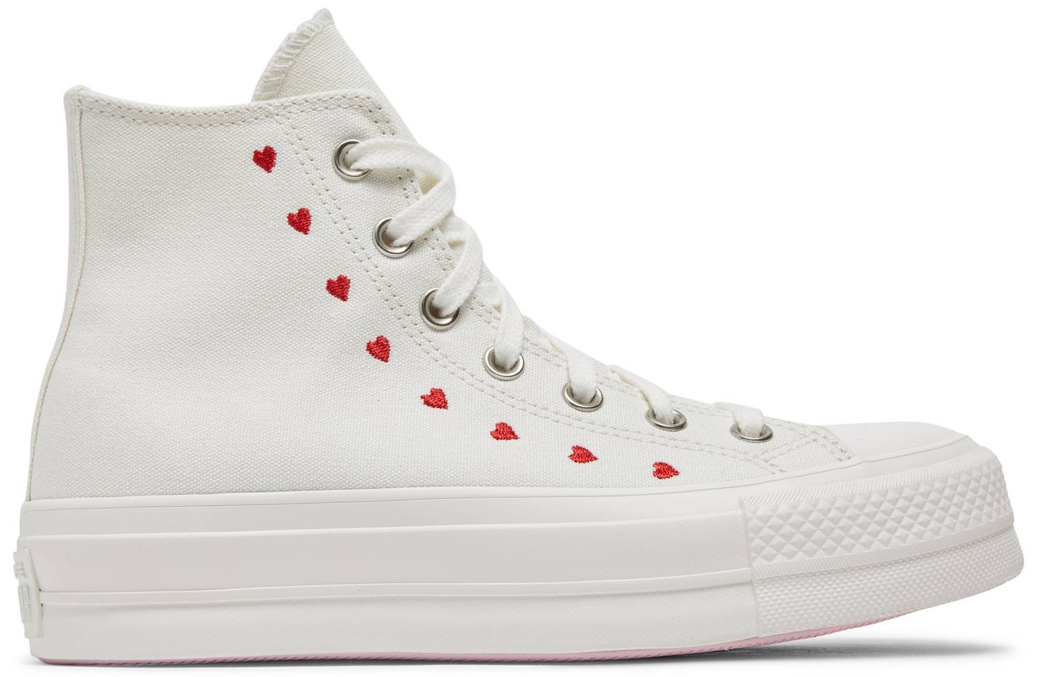Sneakerek és cipők Converse Chuck Taylor All-Star Lift Hi "Embroidered Hearts" W Fehér | A01599C, 1