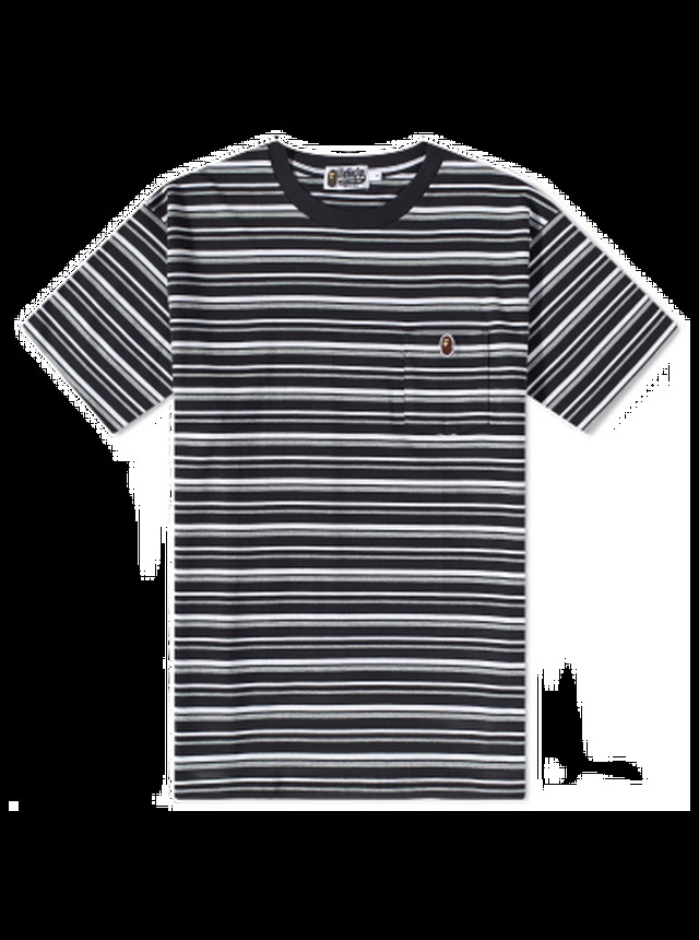 Striped One Point T-Shirt Black