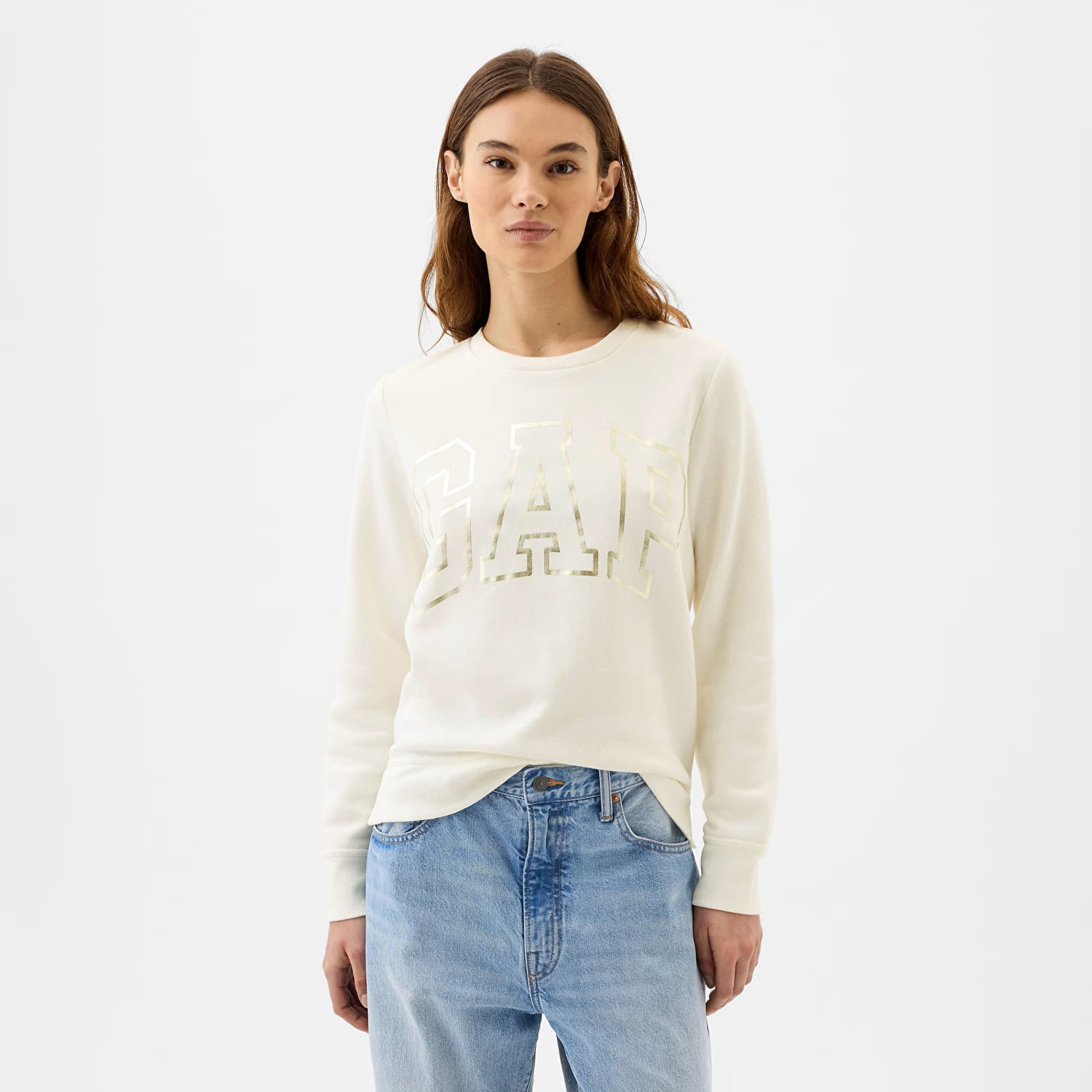 Sweatshirt GAP Logo Sweatshirt New Off White Bézs | 885265-01, 0