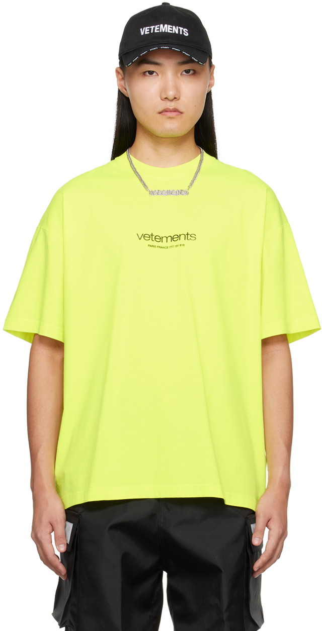 Póló VETEMENTS Bonded T-Shirt Sárga | UE64TR150Y