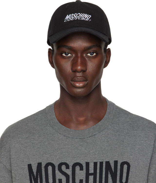 Kupakok Moschino Embroidered Cap Fekete | 9218 8266