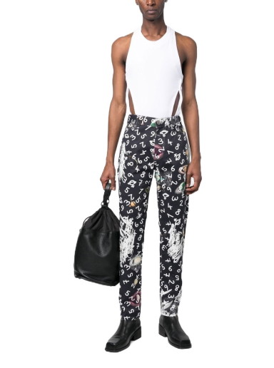 Nadrág Vivienne Westwood Planets and Numbers Print Trousers Fekete | 28020002W00IEDE