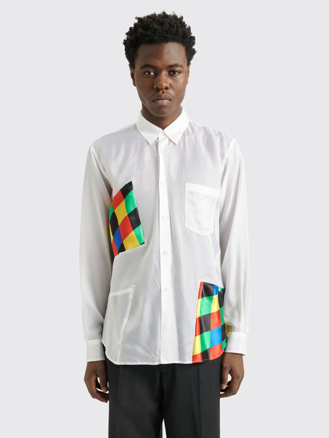 Ing Comme des Garçons Homme Plus Multi-Check Shirt White Fehér | PK-B003-051-1-4