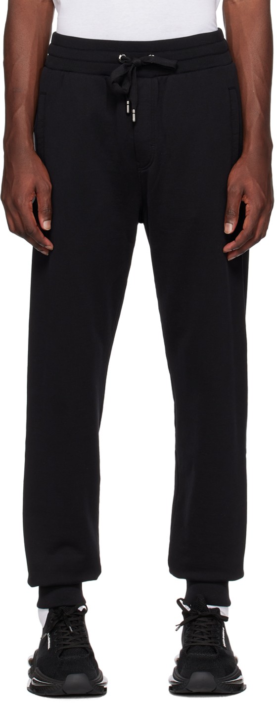 Sweatpants Dolce & Gabbana Black Printed Lounge Pants Fekete | GVUYATFU7DU