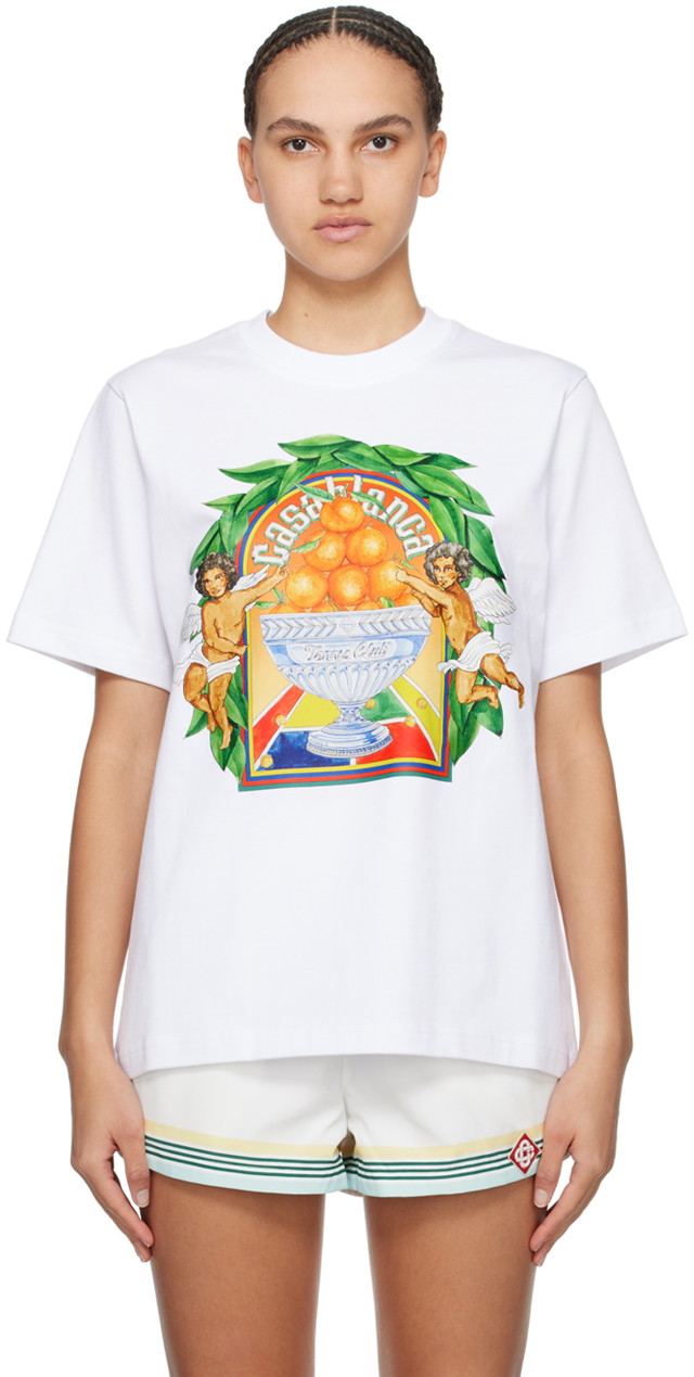 Póló Casablanca Triomphe D'Oranges T-Shirt Fehér | U-MPS24-JTS-001-09