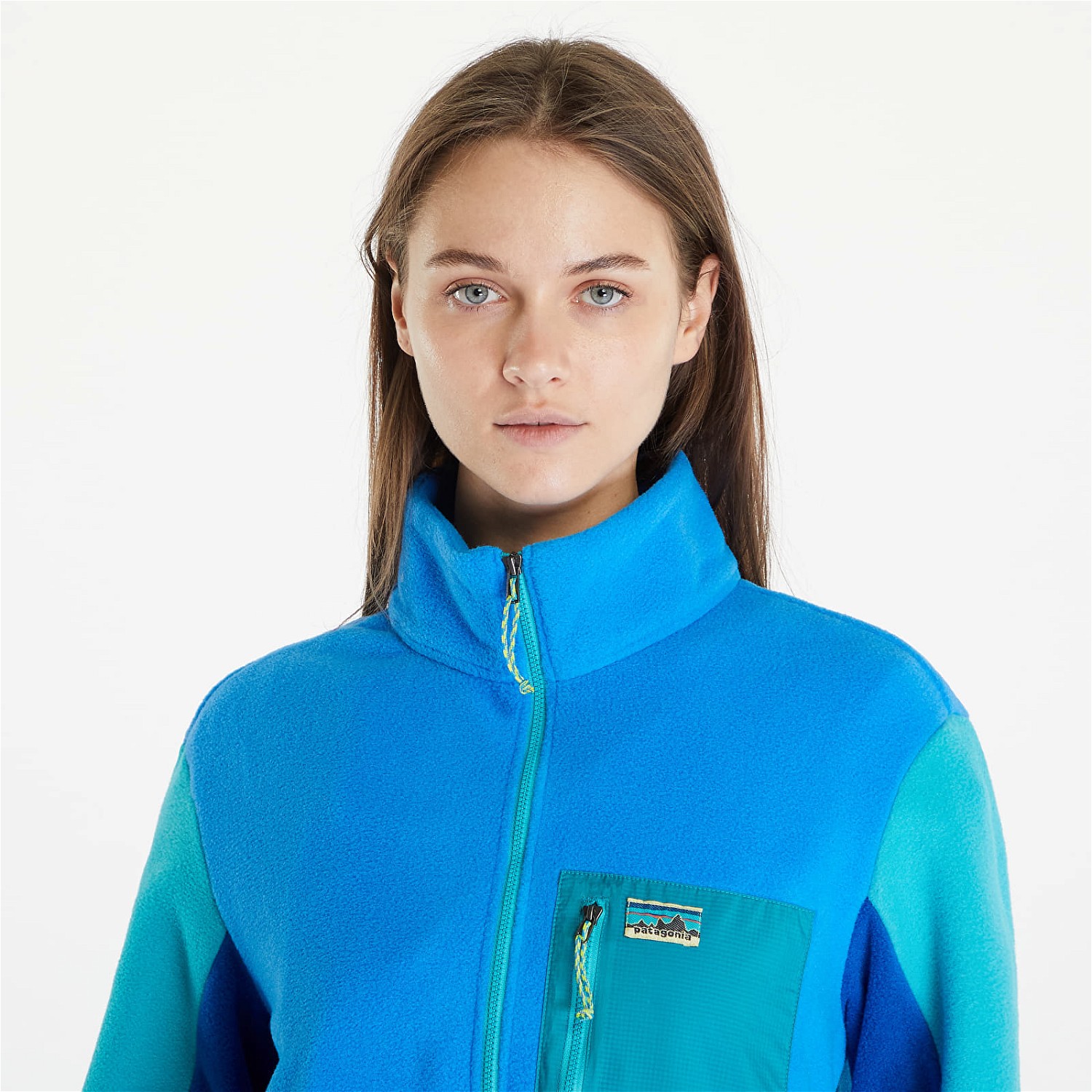 Sweatshirt Patagonia Microdini 1/2 Zip Pullover Vessel Blue Kék | 26260 VSLB, 1