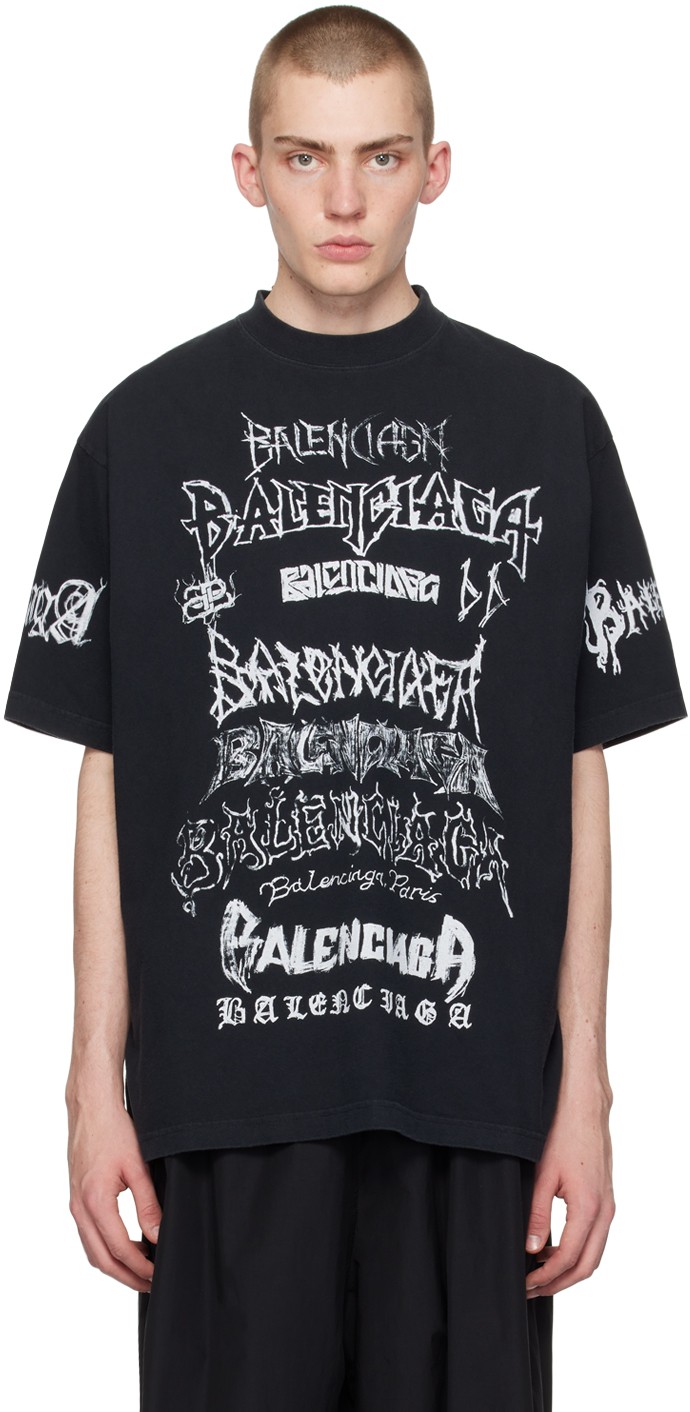 Póló Balenciaga DIY Metal T-Shirt Fekete | 641675-TPVO3-1569, 0