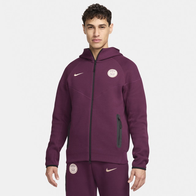 Sweatshirt Nike Paris Saint-Germain Tech Fleece Windrunner Burgundia | FZ4689-610