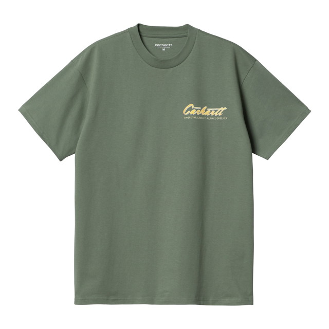 Póló Carhartt WIP S/S Grass T-Shirt Zöld | I033159_1YF_XX