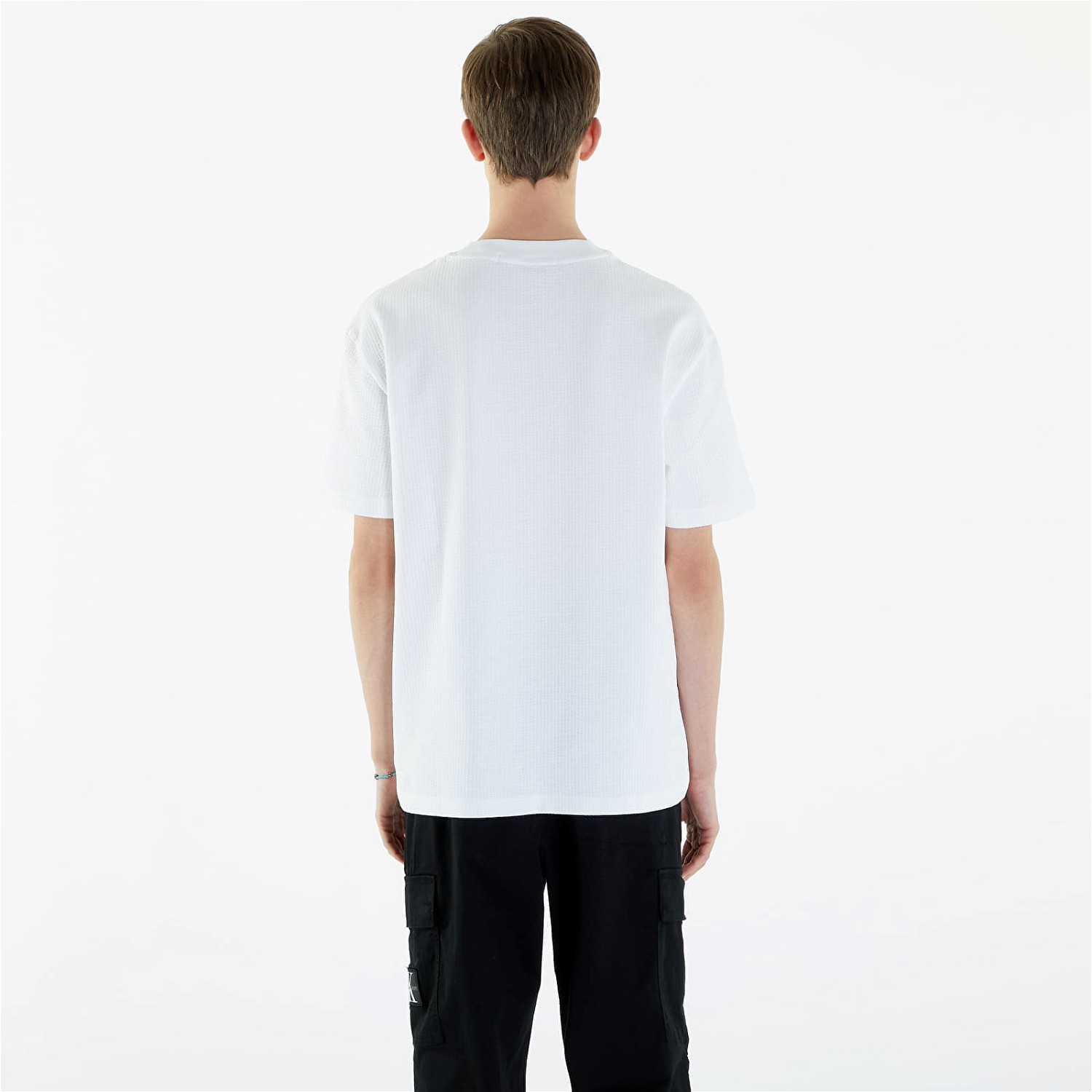 Póló CALVIN KLEIN Texture Pocket Short Sleeve T-Shirt Fehér | J30J325214 YAF, 1