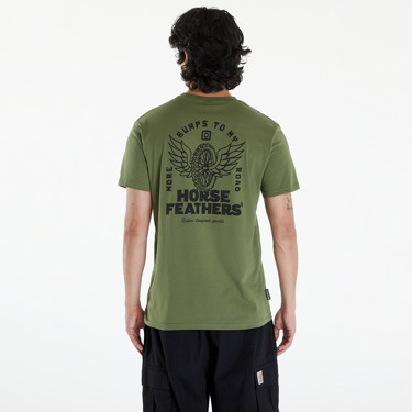 Póló Horsefeathers Wheel Tech T-Shirt Loden Green Zöld | TM051C, 3
