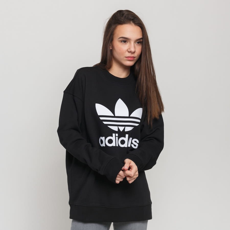 Sweatshirt adidas Originals Trefoil Crew Sweat Fekete | FM3272, 0
