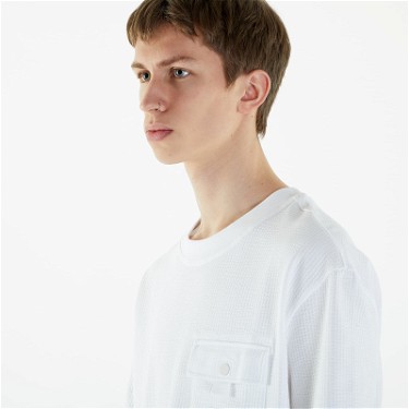 Póló CALVIN KLEIN Texture Pocket Short Sleeve T-Shirt Fehér | J30J325214 YAF, 3