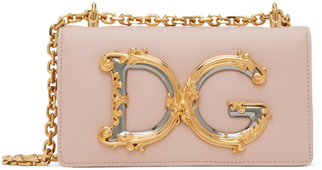 Pink 'DG' Shoulder Bag